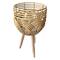 Brown Faux Rattan & Wood Planter by Ashland®